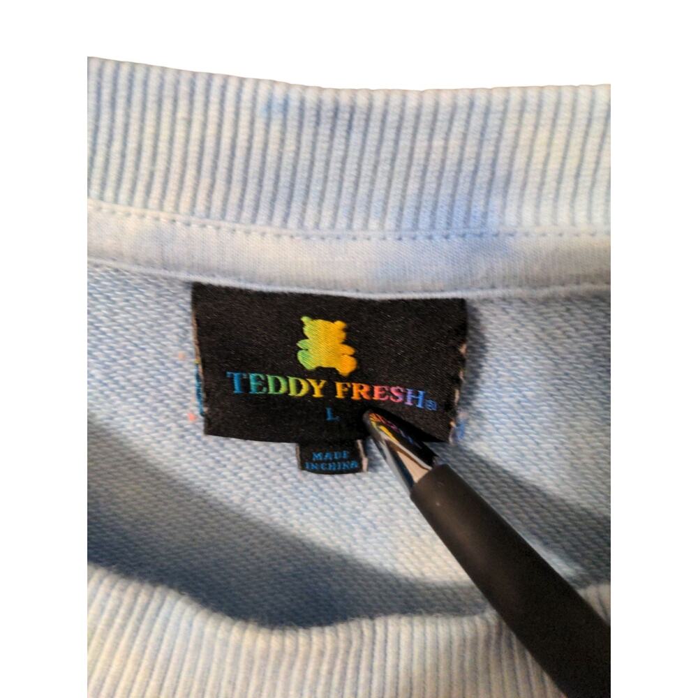 Teddy Fresh In Rainbows Tie Dye Oversized Sweatshirt Large Unisex Discontinued C - Picture 5 of 11